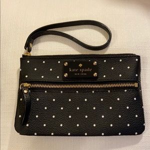 Kate Spade Black/White Polka Dot Wristlet